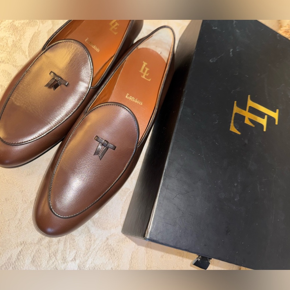 Brown Leather London London Loafers NWOT - Picture 4 of 6